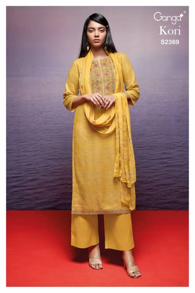 Kori 2369 By Ganga Heavy Embroidery Designer Salwar Suits Catalog